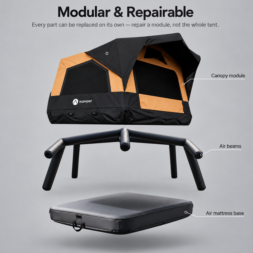 PlayDo Skiff Compact Lightweight Inflatable Rooftop Tent