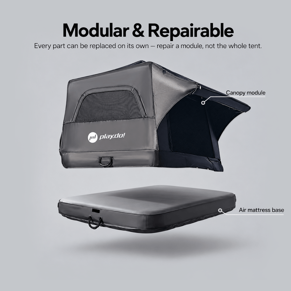 PlayDo Shell Castle 4-Season Family Inflatable Rooftop Tent
