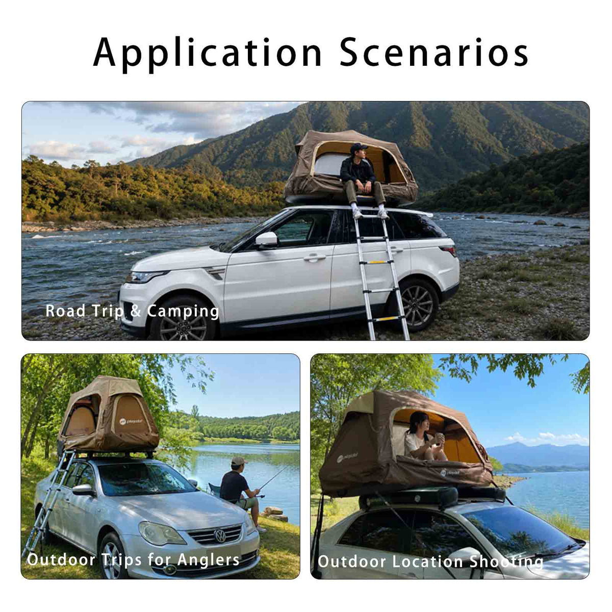 PlayDo 1-Person Rooftop Tent|Solo Lightweight Inflatable Rooftop Tent