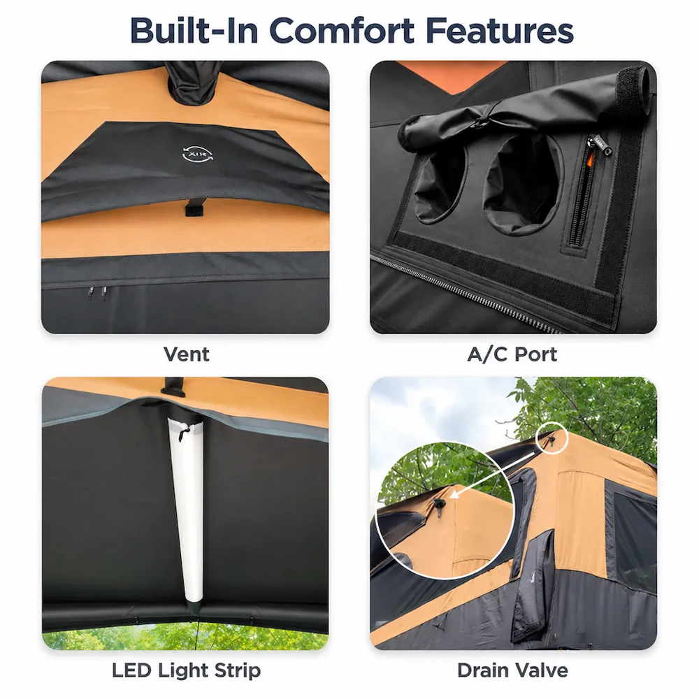 PlayDo Skiff Compact Lightweight Inflatable Rooftop Tent