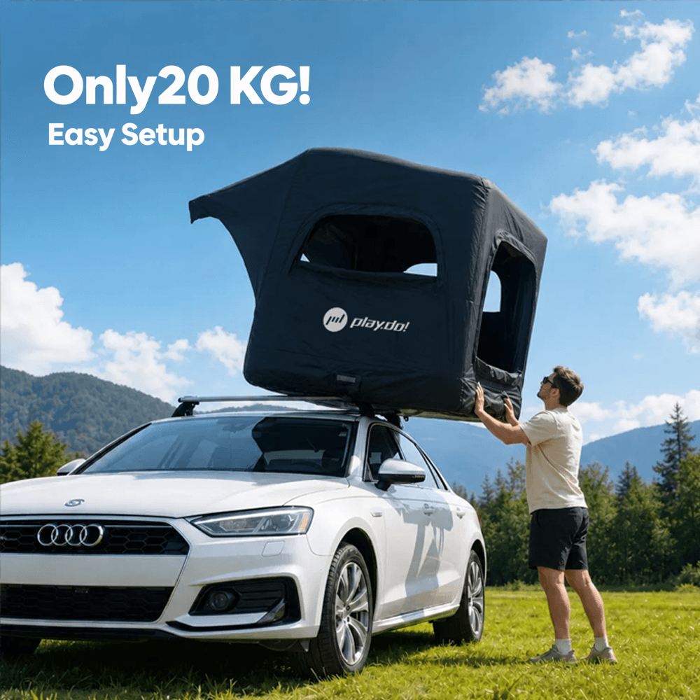 PlayDo Shell Castle 4-Season Family Inflatable Rooftop Tent