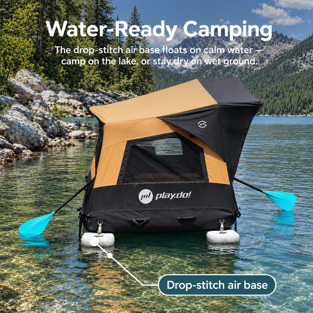 PlayDo Skiff Compact Lightweight Inflatable Rooftop Tent