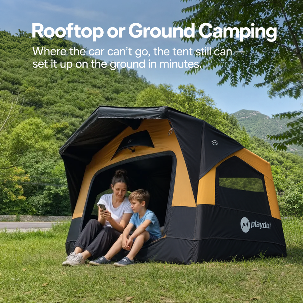 PlayDo Skiff Compact Lightweight Inflatable Rooftop Tent