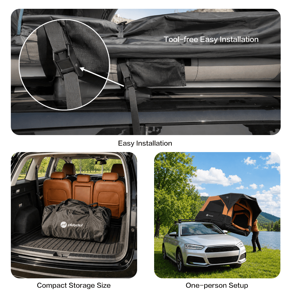 PlayDo Skiff Compact Lightweight Inflatable Rooftop Tent