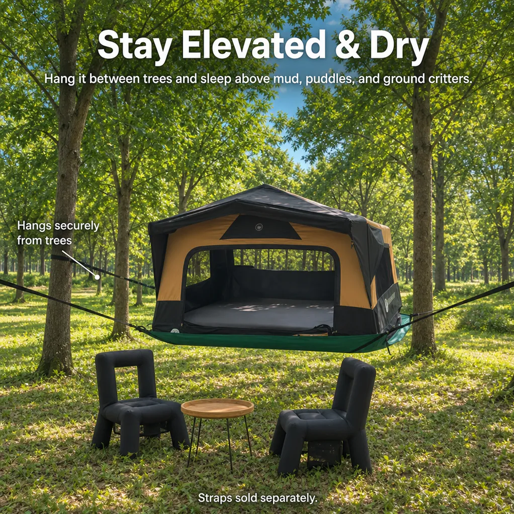 PlayDo Skiff Compact Lightweight Inflatable Rooftop Tent