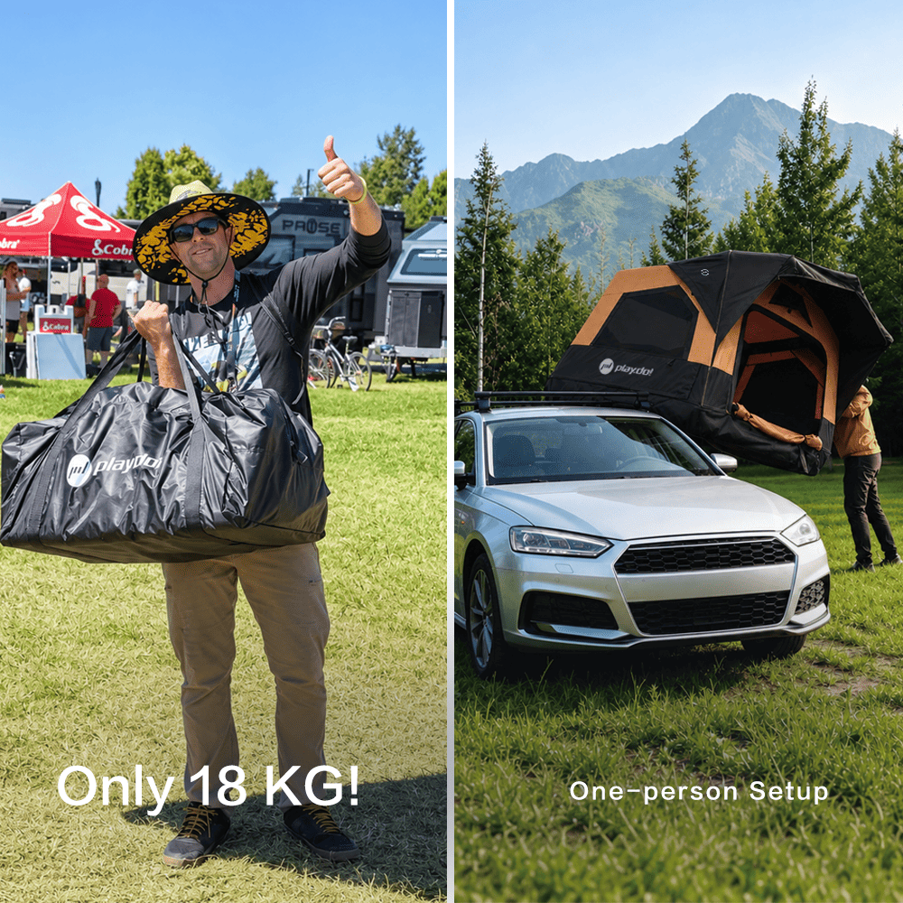 PlayDo Skiff Compact Lightweight Inflatable Rooftop Tent