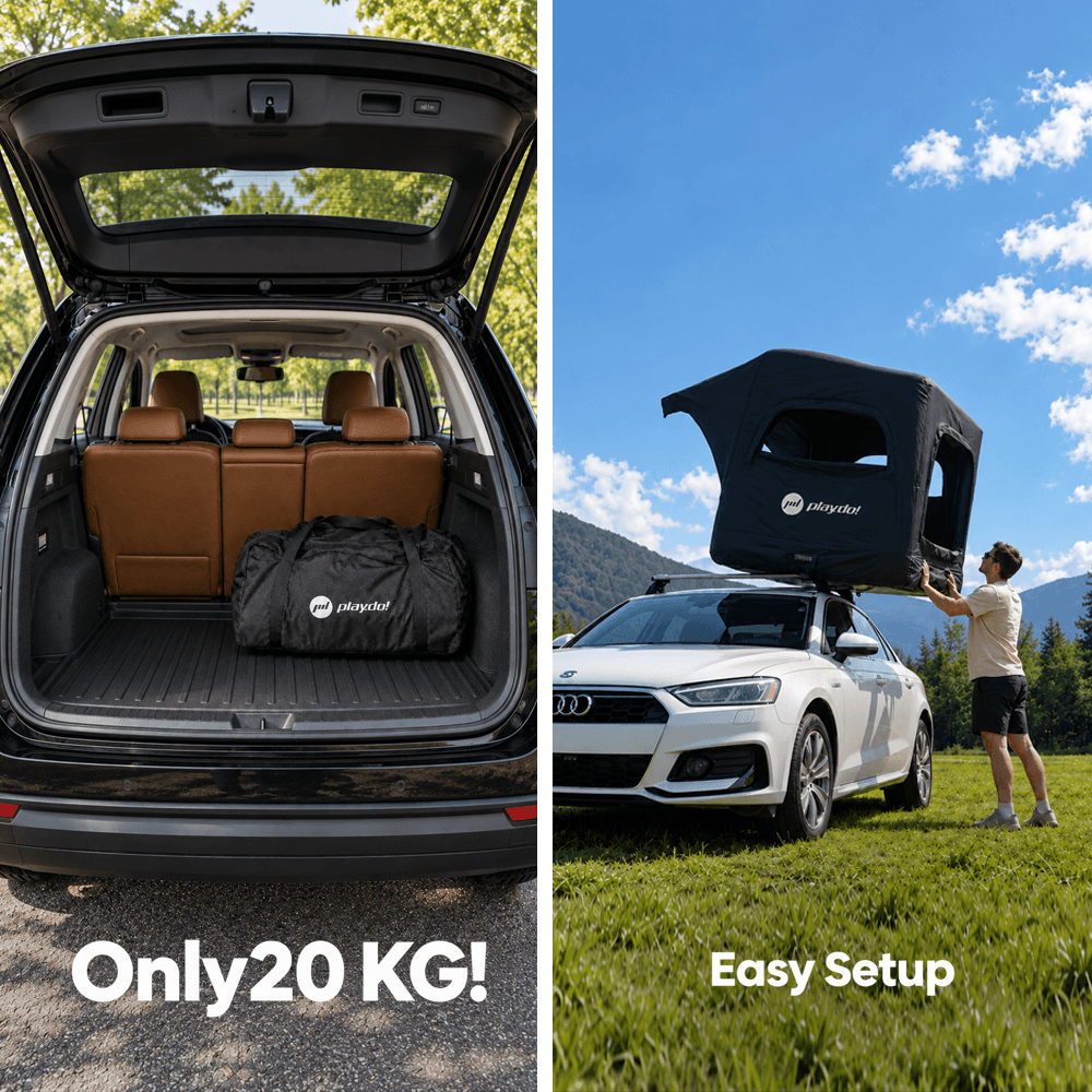 PlayDo Shell Castle 4-Season Family Inflatable Rooftop Tent