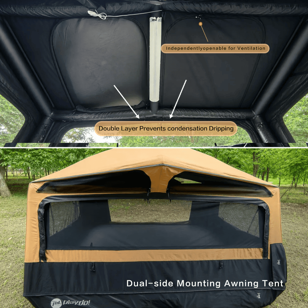 PlayDo Skiff Compact Lightweight Inflatable Rooftop Tent