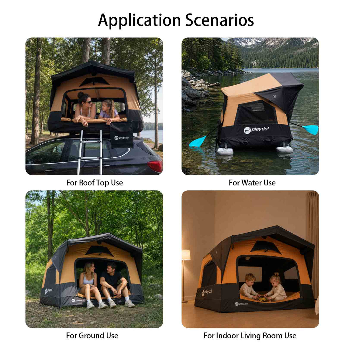 PlayDo Skiff Compact Lightweight Inflatable Rooftop Tent
